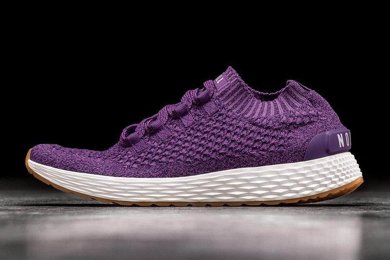 Men\'s Nobull Royal Knit Running Shoes Purple | SG D1987F